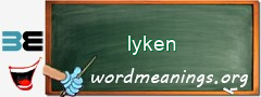 WordMeaning blackboard for lyken